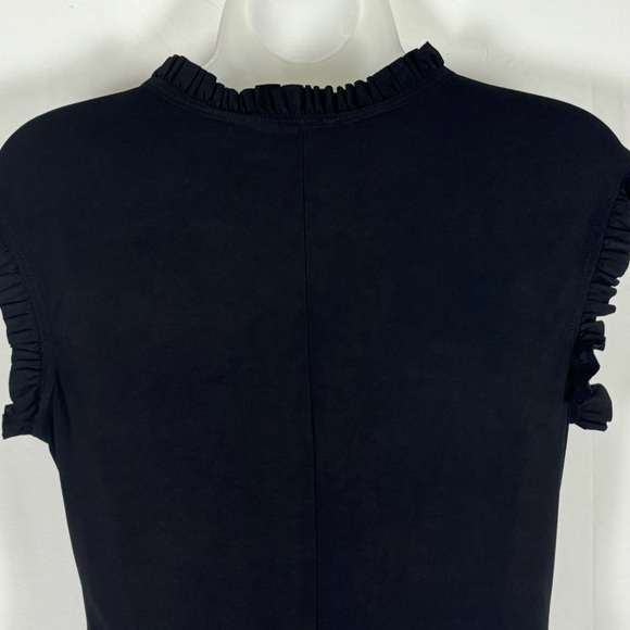 NWT Nicole Miller Black Ruffle Shift Dress- M - Picture 12 of 14
